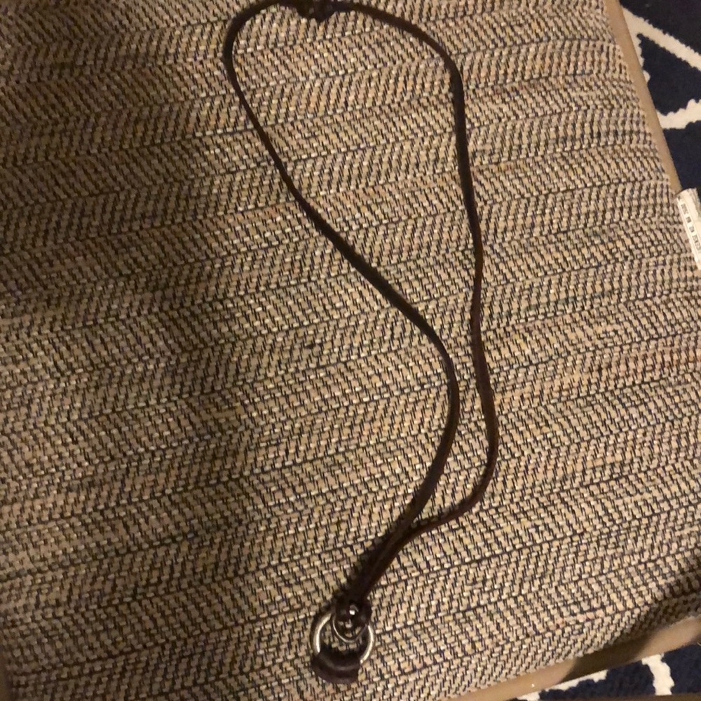 Leather Ring Necklace